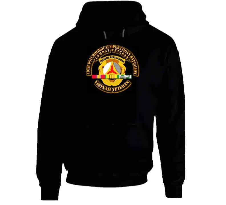 10th Psychological Operations Battalion with Vietnam Service Ribbons Hoodie