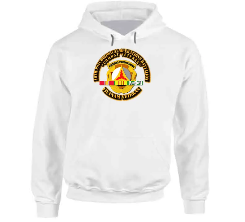 10th Psychological Operations Battalion with Vietnam Service Ribbons Hoodie