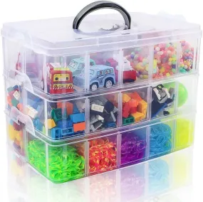 3-Layer Adjustable Jewelry Storage Box for Earrings & More