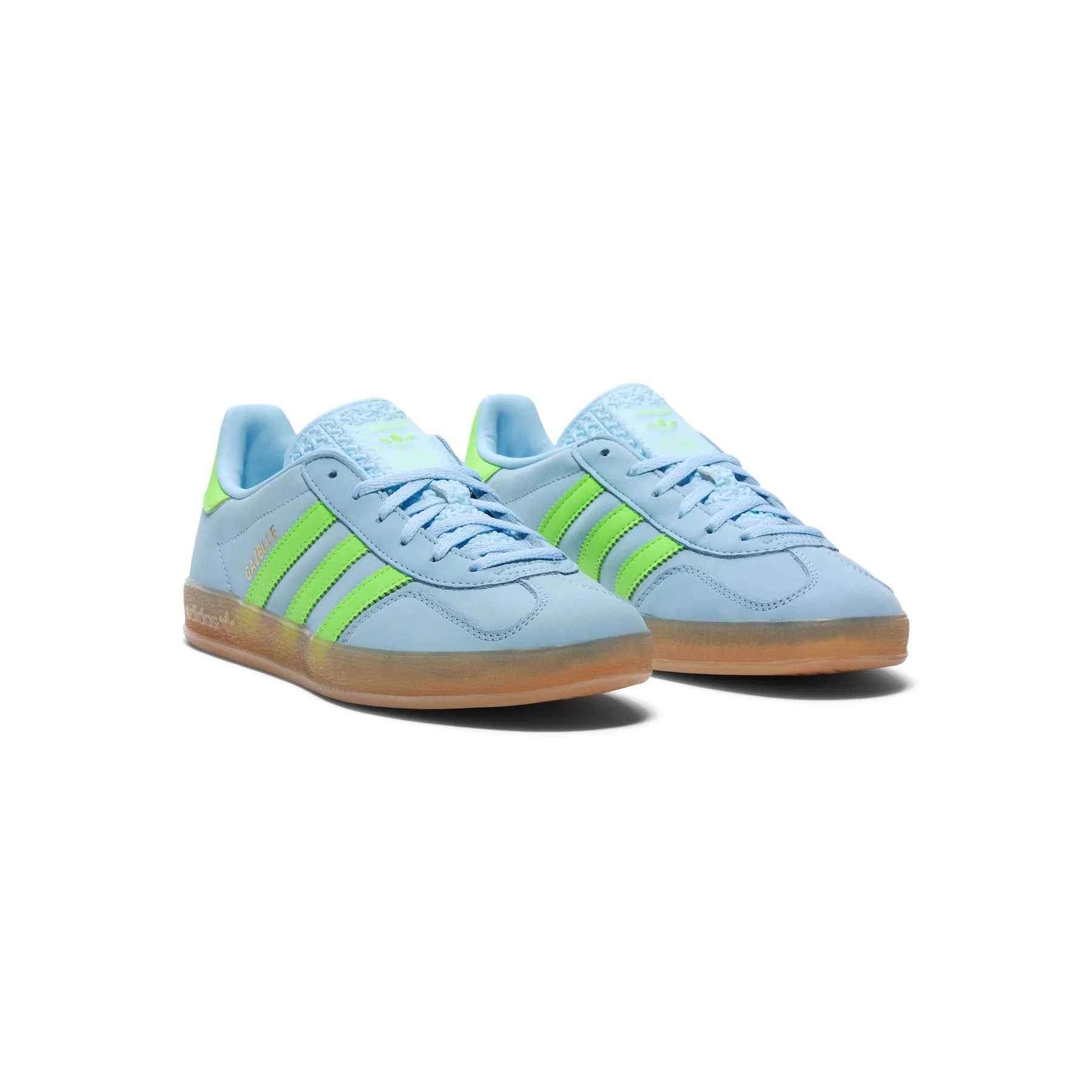 adidas Womens Gazelle Indoor (Clear Sky/Solar Green/Gum)