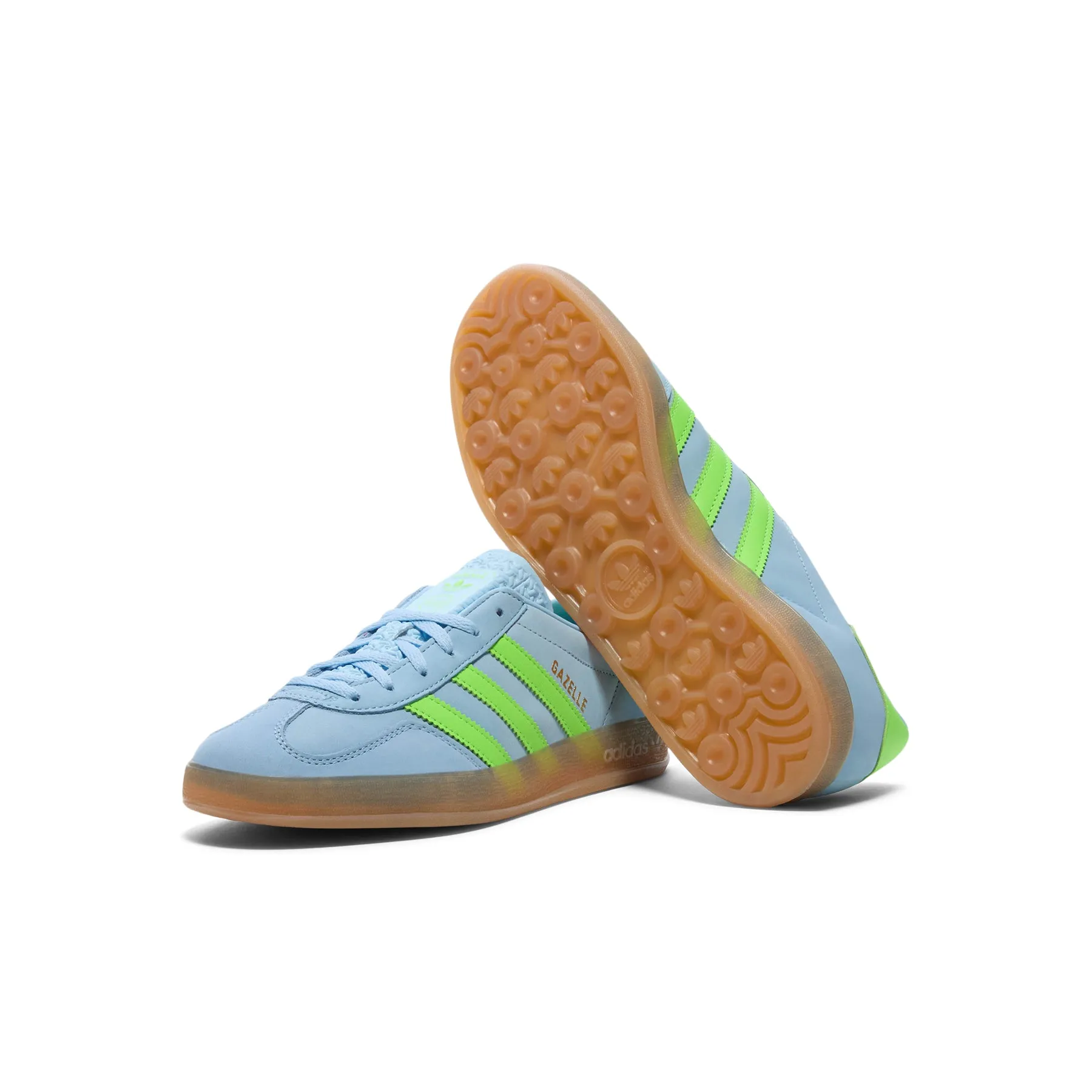 adidas Womens Gazelle Indoor (Clear Sky/Solar Green/Gum)