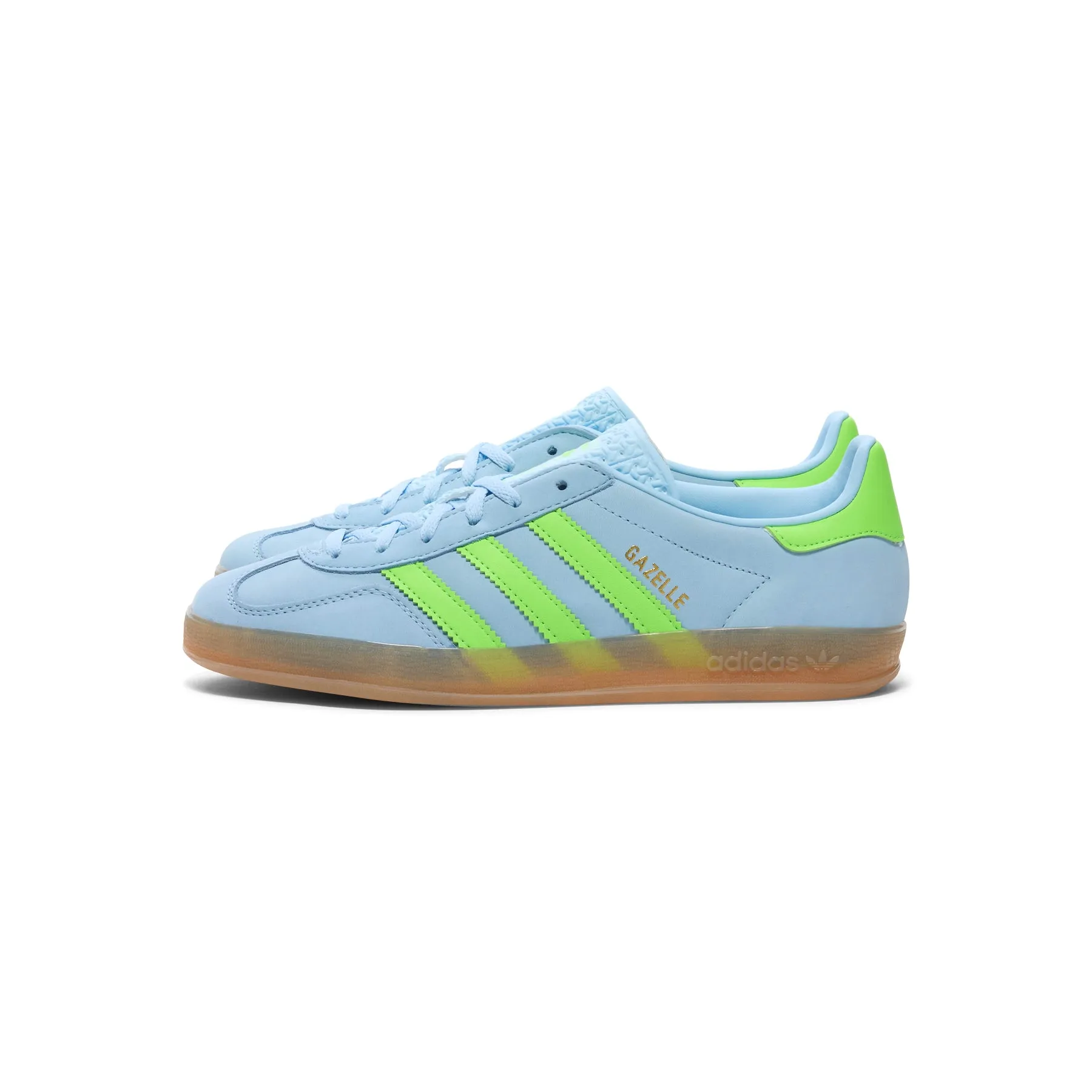 adidas Womens Gazelle Indoor (Clear Sky/Solar Green/Gum)