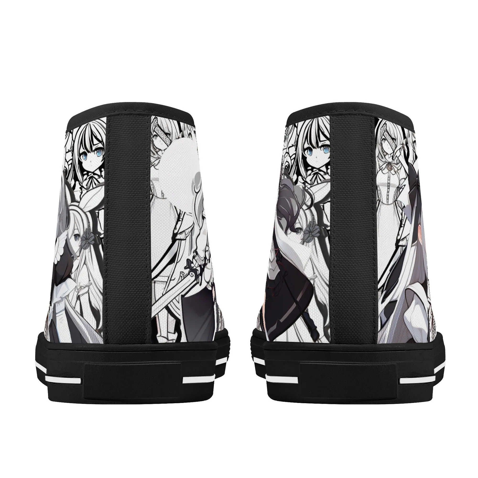 Anime Pattern Collection - Mens Classic High Top Canvas Shoes