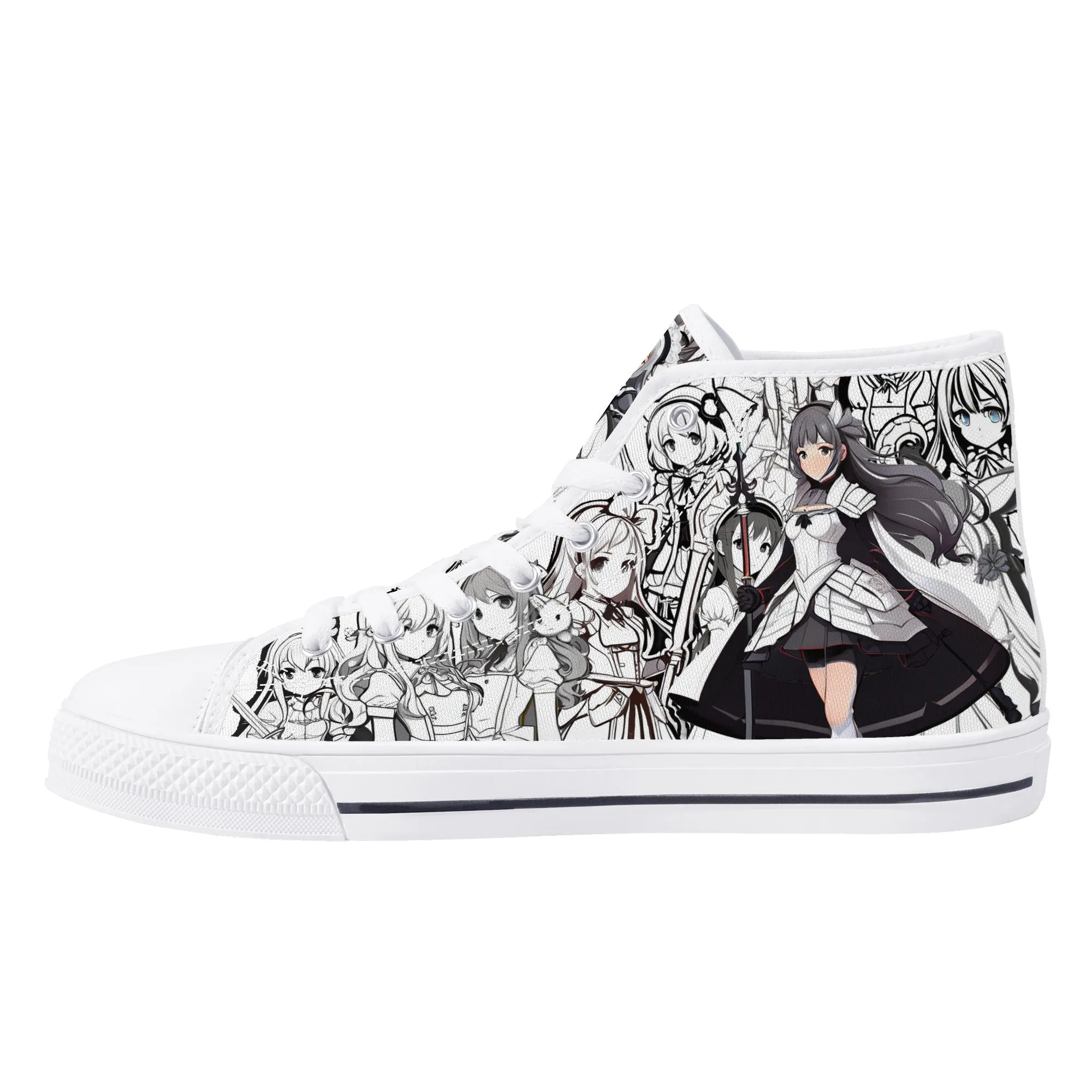 Anime Pattern Collection - Mens Classic High Top Canvas Shoes