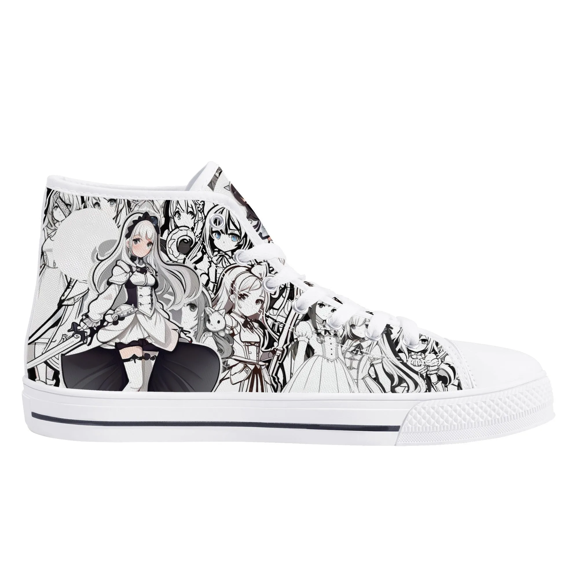 Anime Pattern Collection - Mens Classic High Top Canvas Shoes