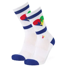 Autism Heart Athletic Crew Socks