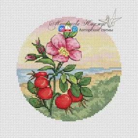 Autumn Circles. Rosehip - PDF Cross Stitch Pattern