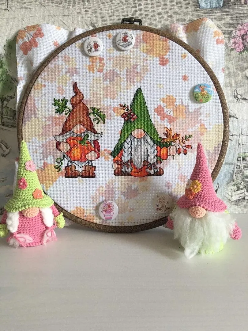 Autumn Dwarfs - PDF Cross Stitch Pattern