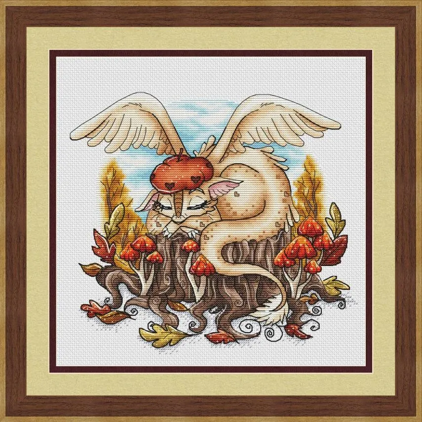 Autumn Forest Dragon - PDF Cross Stitch Pattern