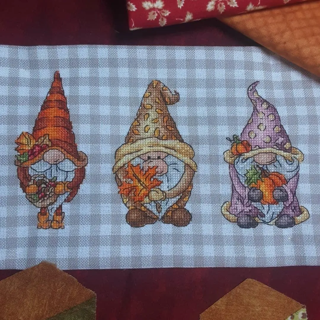 Autumn Harvest Dwarfs - PDF Cross Stitch Pattern