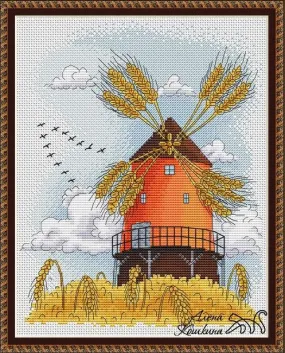 Autumn Windmill - PDF Cross Stitch Pattern