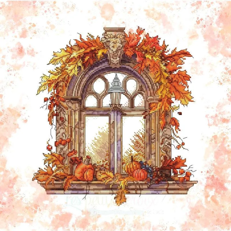 Autumn Window - PDF Cross Stitch Pattern