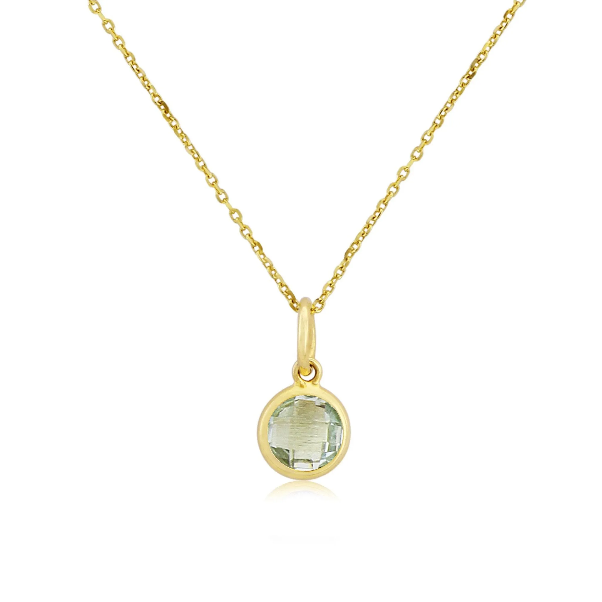 Bali 9ct Gold & Blue Topaz March Birthstone Pendant