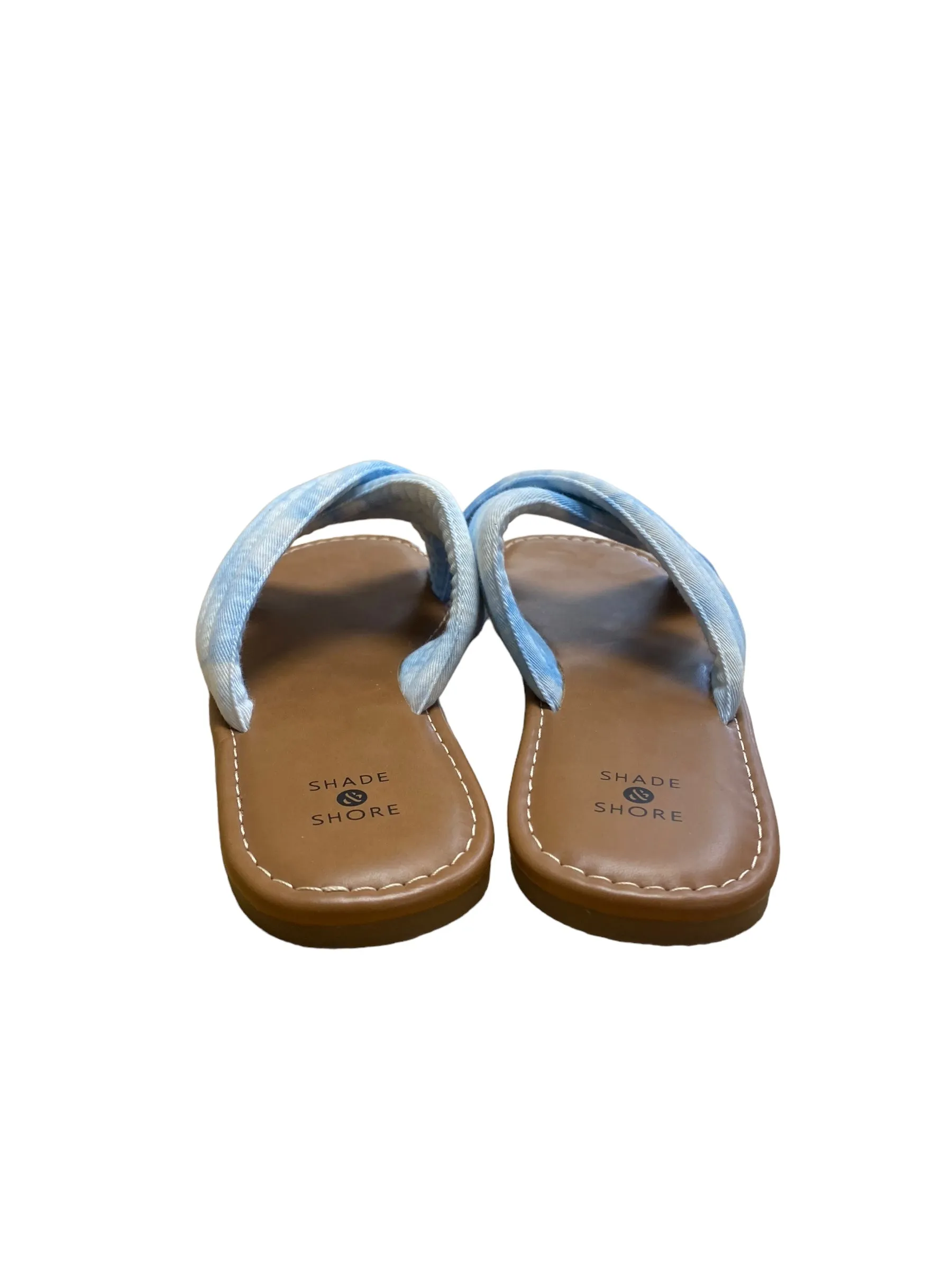 Blue Sandals Flip Flops Shade & Shore, Size 8