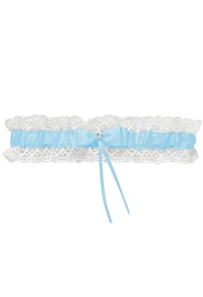 Bridal Garter Vintage Lace - Baby Blue