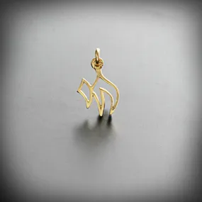 Chai pendant open shape in gold/silver