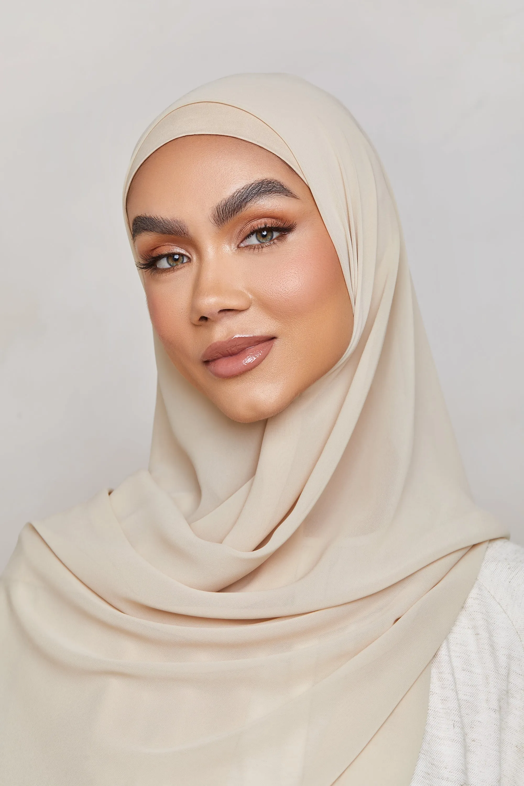 Chiffon LITE Hijab - Cement