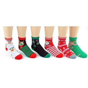 Children's Christmas Ankle Socks 3 Pack