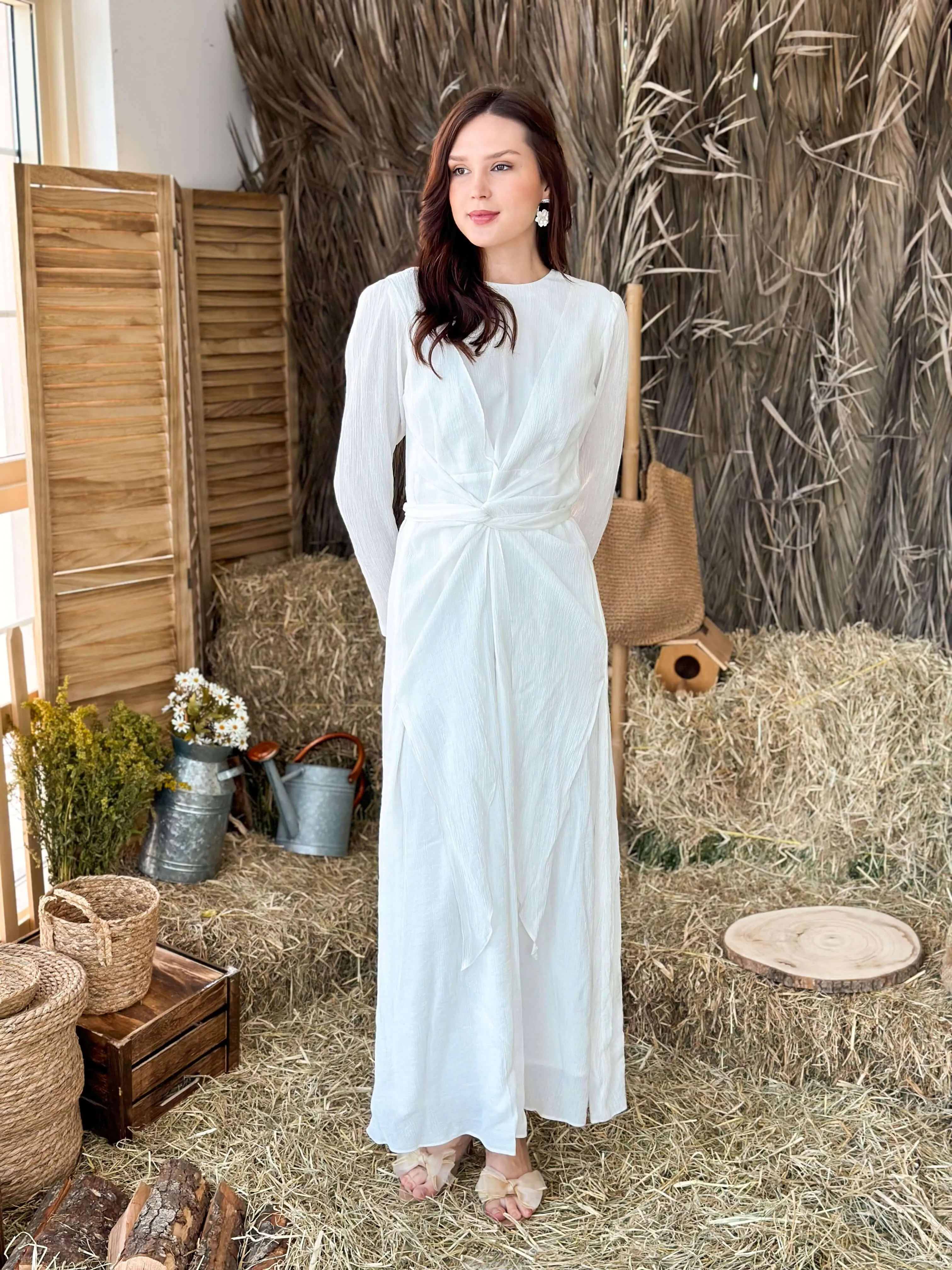 Classic White Wrap Dress