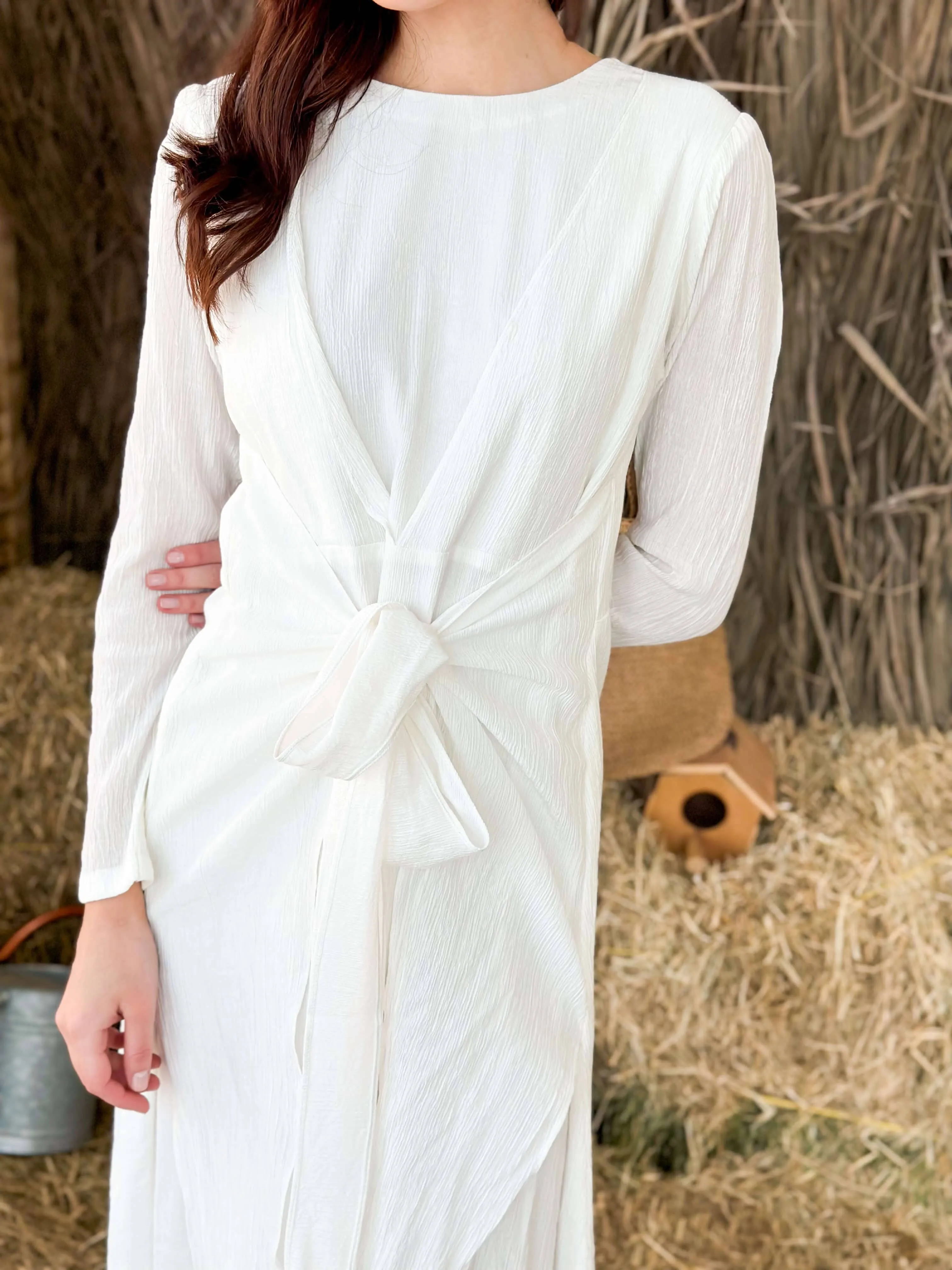 Classic White Wrap Dress