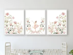 Floral Ballet Nursery Prints