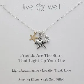 Friends Are The Stars That Light Up Your Life Necklace