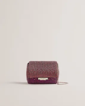 Gliters Crystal Mini Cross Body Bag Brt-Pink