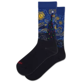 HOTSOX Women's Starry Night Xmas Crew Sock