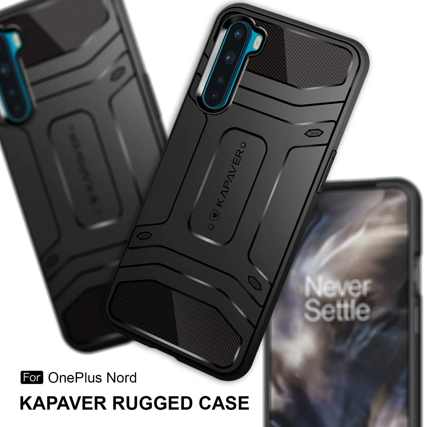 KAPAVER® Rugged Back Cover Case For OnePlus Nord