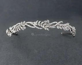 Leafy Antique Silver Bridal Headband