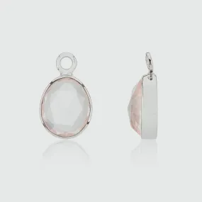 Manhattan Silver & Rose Quartz Interchangeable Gemstone Drops