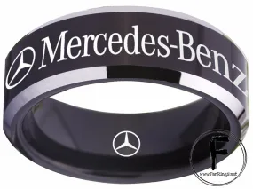 Mercedes-Benz Logo Ring AMG Mercedes Logo Ring Black and Silver #mercedes #benz