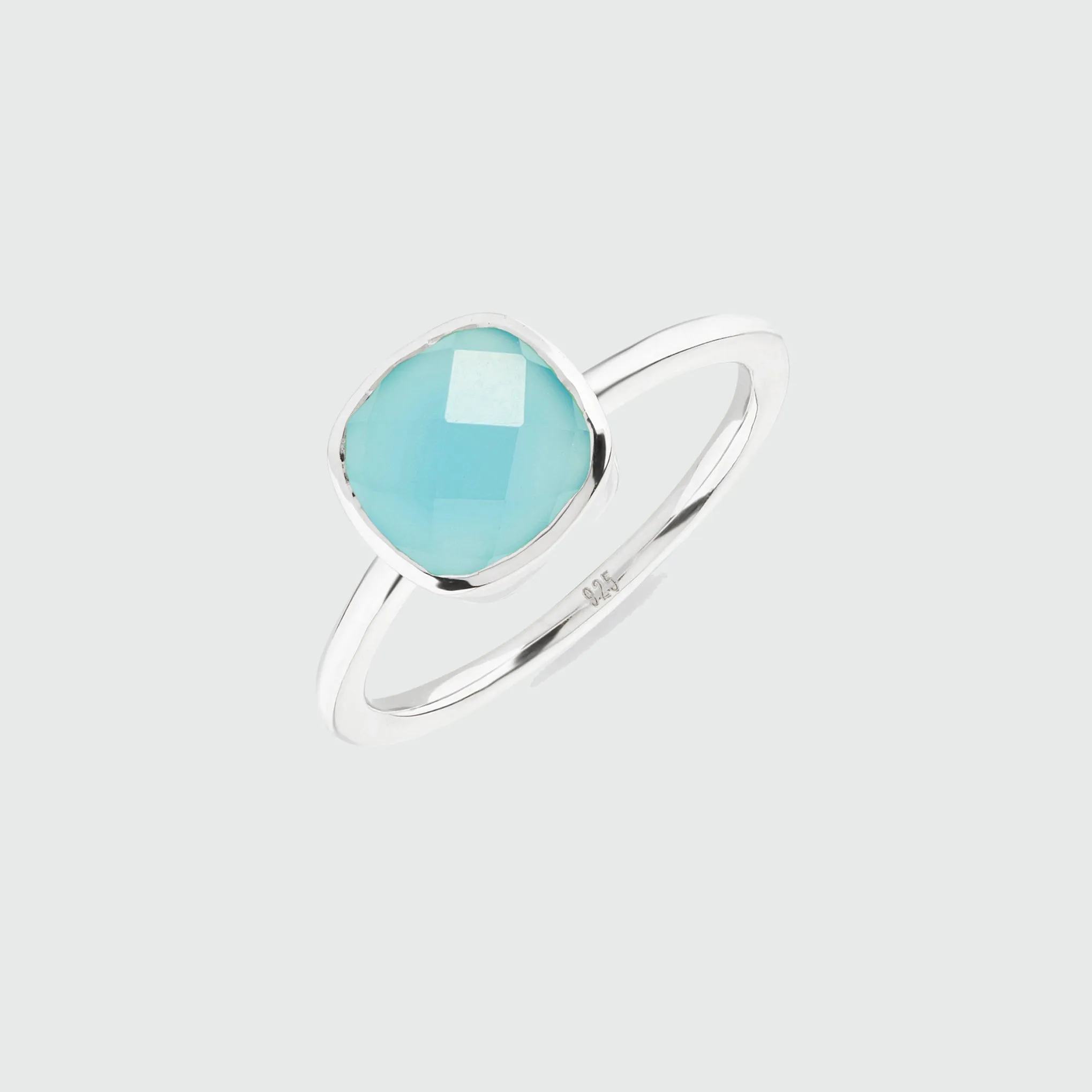 Mondello Aqua Quartz Sterling Silver Ring