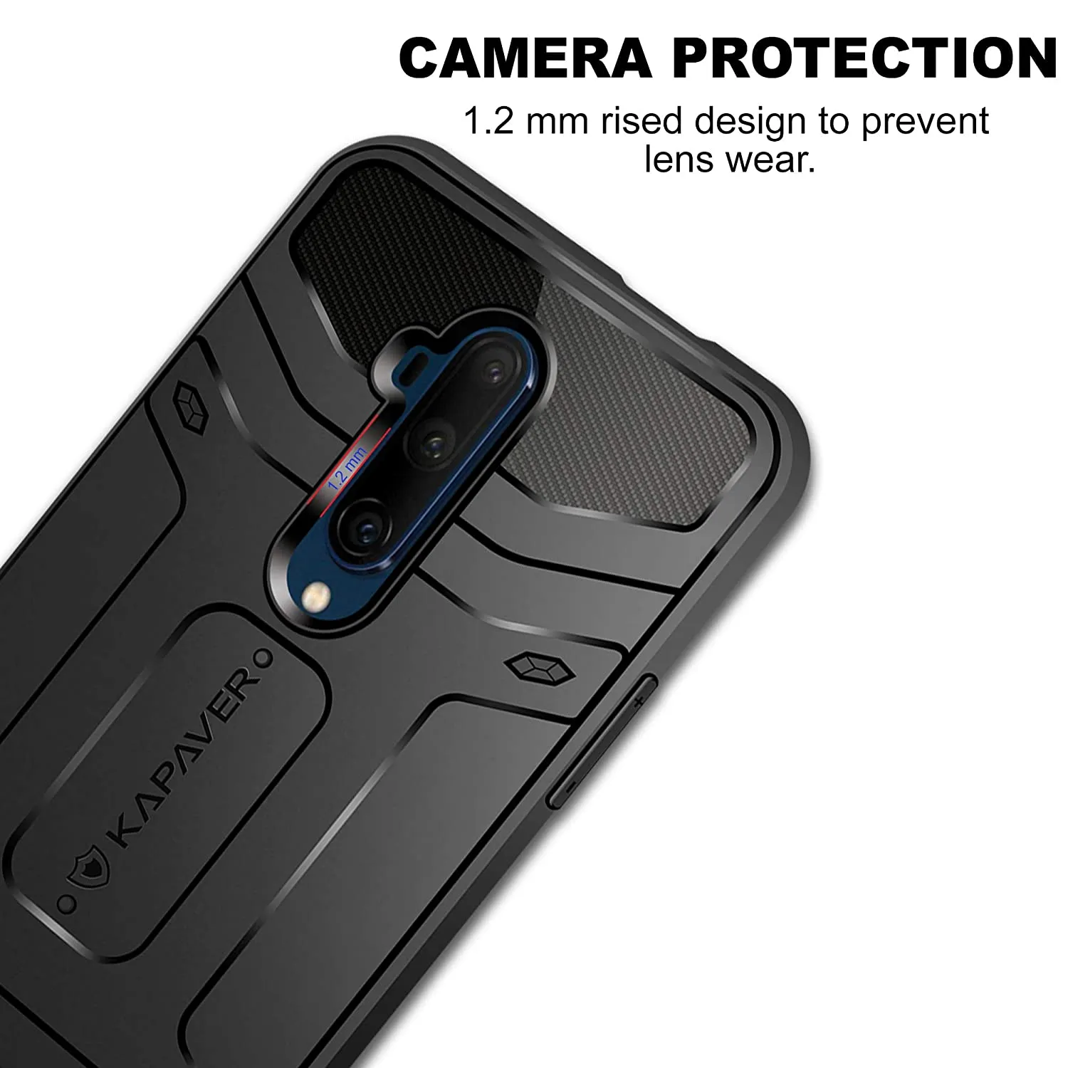 OnePlus 7T Pro Back Cover Case | Rugged - Black