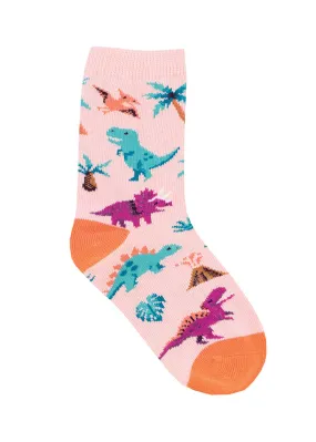 Pink Dinosaurs Kids' Socks