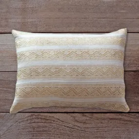 Songket Cushion Cover - White and Gold