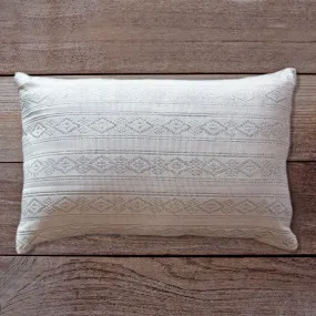 Songket Cushion Cover - White and Silver