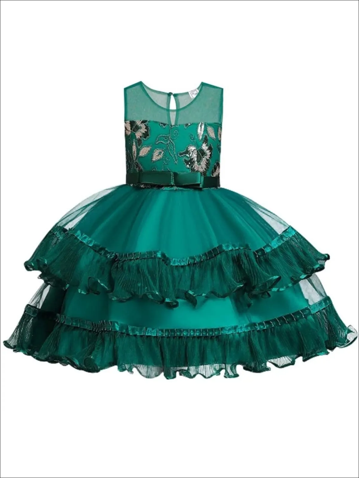 'Twas The Night Sparkle Chiffon Tiered Holiday Dress