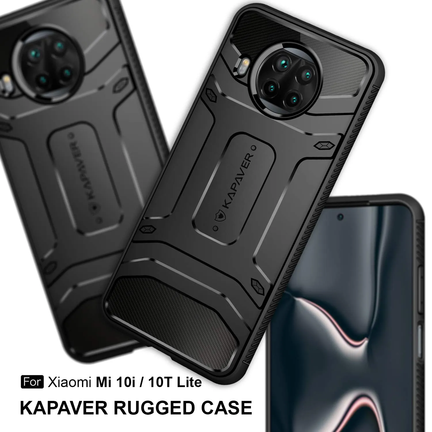 Xiaomi Mi 10i 5G | Mi 10T Lite 5G Back Cover Case Rugged - Black