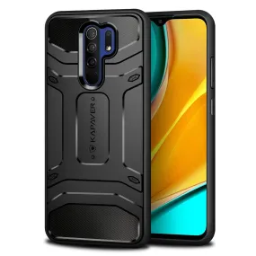 Xiaomi Redmi 9 Prime, Xiaomi Poco M2 Back Cover Case | Rugged - Black